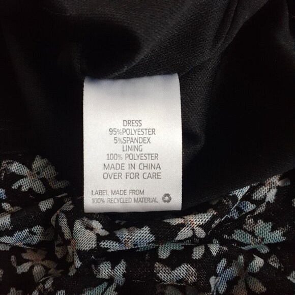 Knitworks Girl's Size XL (16) Blue Ditsy Floral Power Mesh Sleevless 90's Dress - Picture 5 of 10